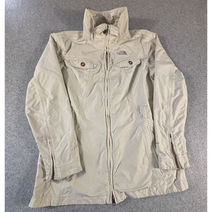 The North Face Womens Large Beige Lightweight Jacket Zip Outdoor Coat